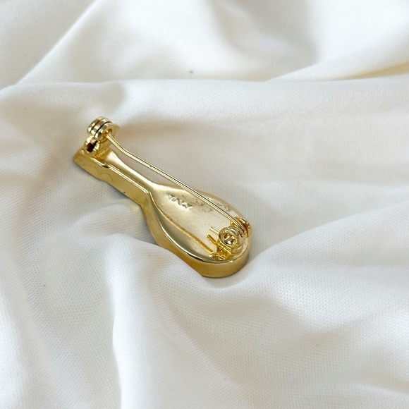 Colorful Mosaic Guitar Brooch Signed Italy - Picture 5 of 5